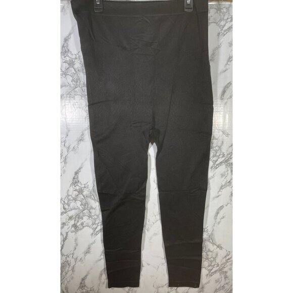 Time And Tru XL (16-18) Maternity Leggings Black Nylon/Spandex Seamless Support - Picture 2 of 7